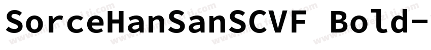 SorceHanSanSCVF Bold字体转换